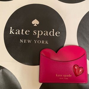 NWT Kate Spade “Pitter Patter” Valentine’s heart cardholder